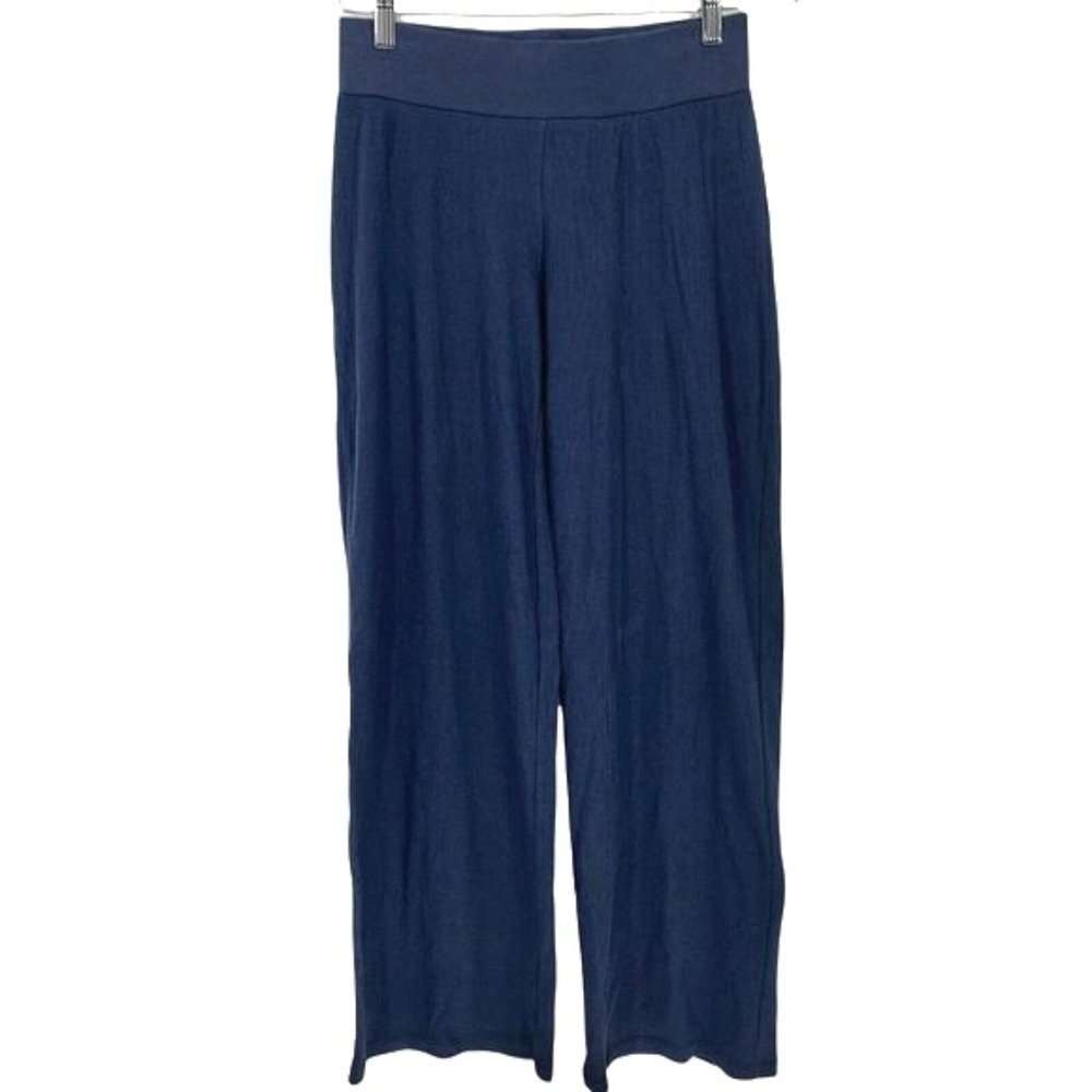 Talbots Waffle Knit Wide Leg Sweat Pants Size XS Pajama Bottoms Lounge Comfort